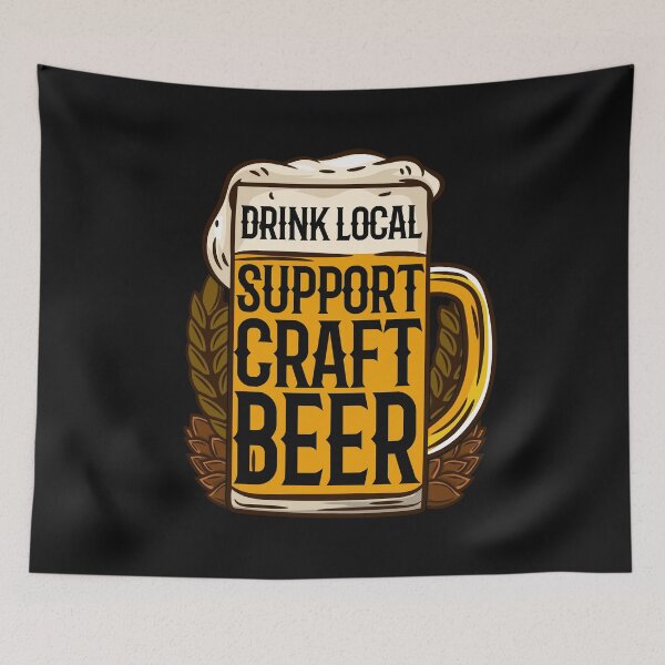 Item preview, Drink Local Support Craft Beer - IPA Pale Ale microbrewing design designed and sold by biNutz.