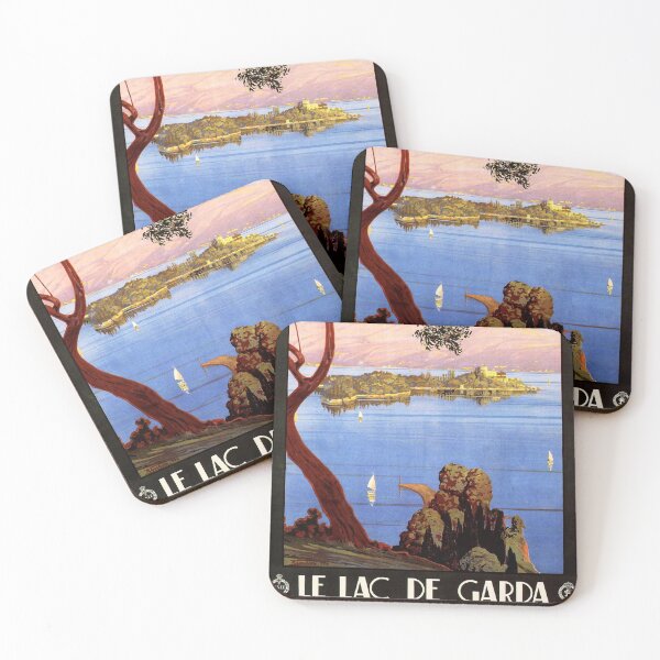 Item preview, LE LAC DE GARDA Lake Italy Tourism Advertisement Vintage Travel designed and sold by retroposters.