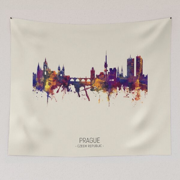 Item preview, Prague (Praha) Czech Republic Skyline designed and sold by ArtPrints.