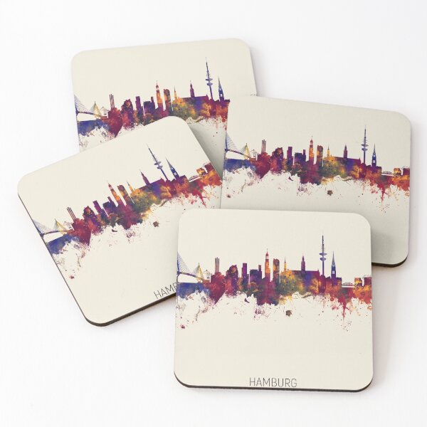 Artikelvorschau, Hamburg Germany Skyline entworfen und verkauft von ArtPrints.