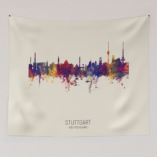 Item preview, Stuttgart Germany Skyline designed and sold by ArtPrints.