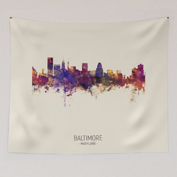 Item preview, Baltimore Maryland Skyline designed and sold by ArtPrints.