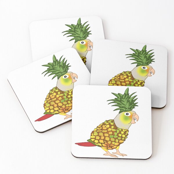 Item preview, funny Green Cheeked Pineapple Conure doodle designed and sold by FandomizedRose.