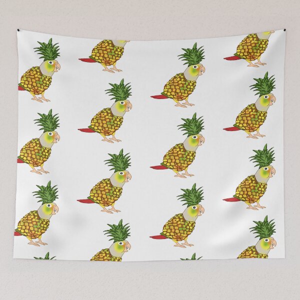 Item preview, funny Green Cheeked Pineapple Conure doodle designed and sold by FandomizedRose.
