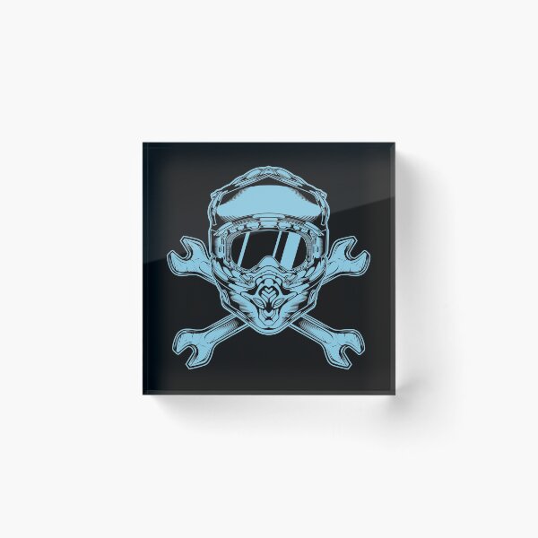Item preview, Crossed wrench spanner motocross helmet designed and sold by TheSimpleMan.