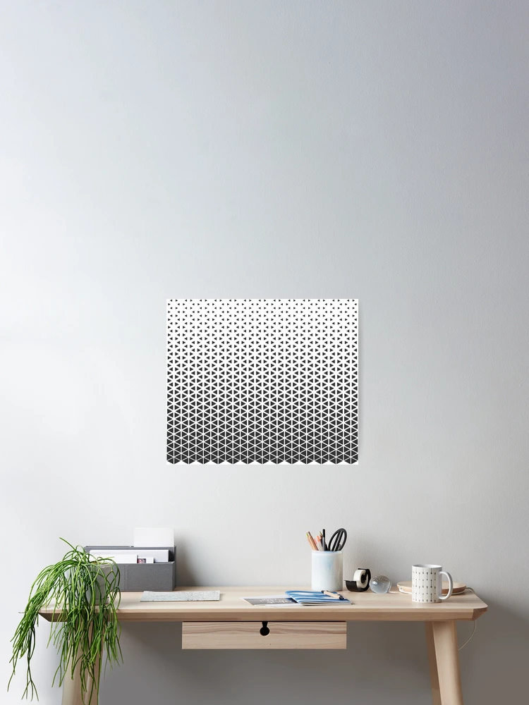 Thumbnail 2 of 3, Poster, Halftone Triangle Pattern designed and sold by Melikar.
