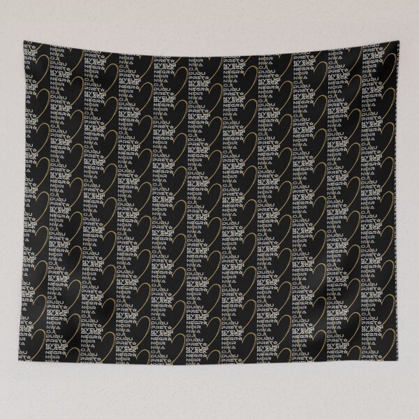 Item preview, BLACK in Every Language Third Culture Series (Heart) designed and sold by Carbon-Fibre Media.