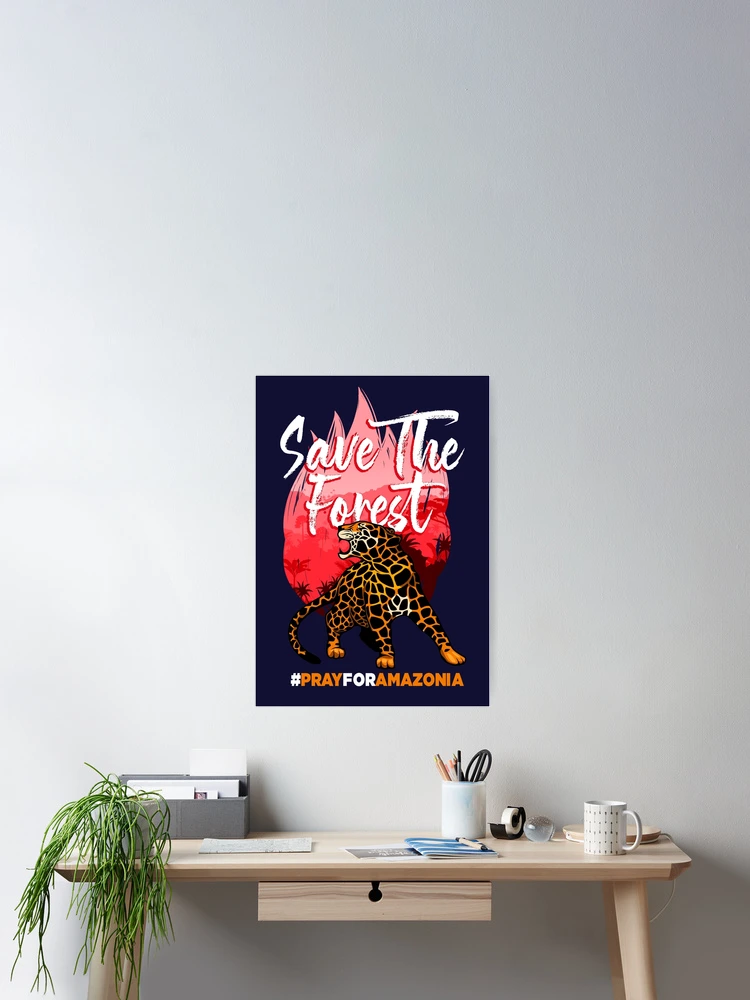 Imagen 2 de 3, Póster con la obra Salvar el bosque, diseñada y vendida por RafaRodrix.