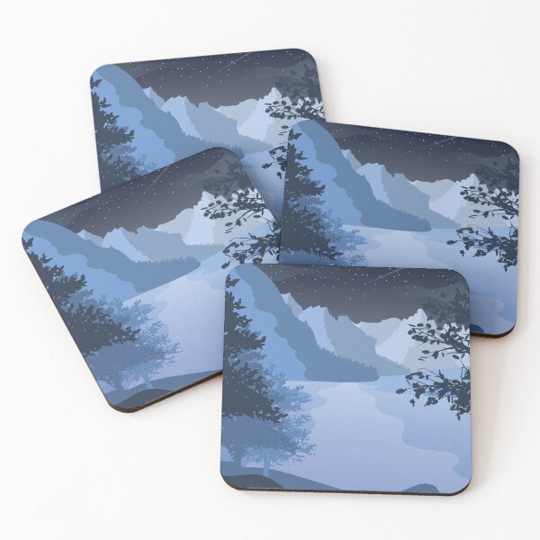 Item preview, 2D  Night Winter Landscape designed and sold by Bluecherryuk.
