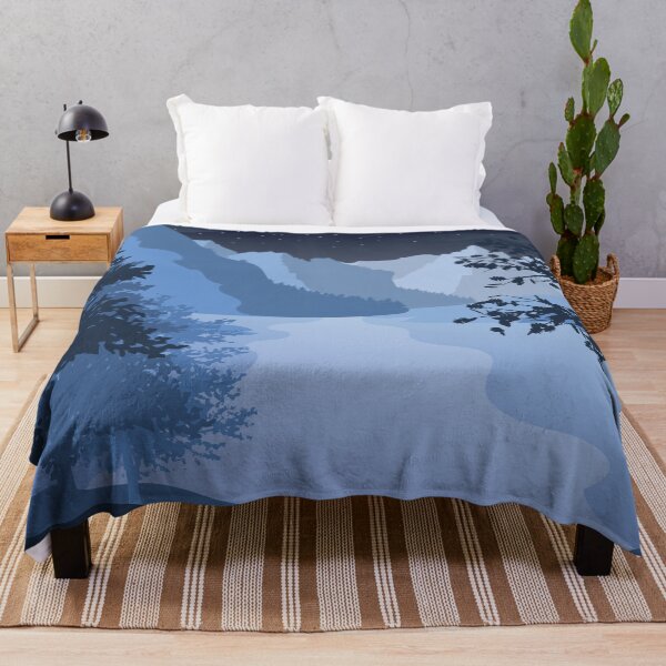Item preview, 2D  Night Winter Landscape designed and sold by Bluecherryuk.