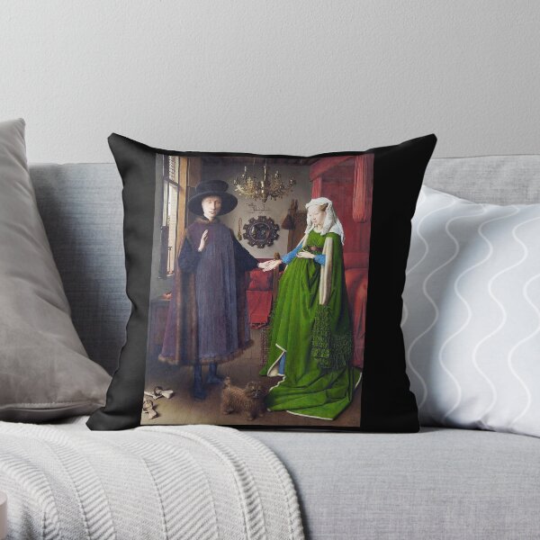 Arnolfini Portrait. Jan van Eyck. Throw Pillow