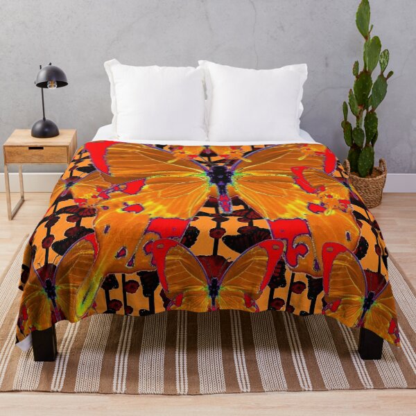 Item preview, EXOTIC LONG TAILED ORANGE BUTTERFLIES PATTERN MODERN ART, designed and sold by sharlesart.