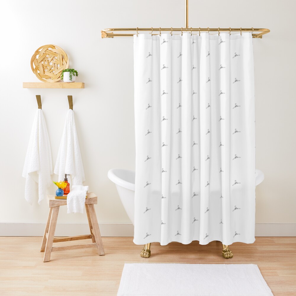 Hang Cute Flash Shower Curtain