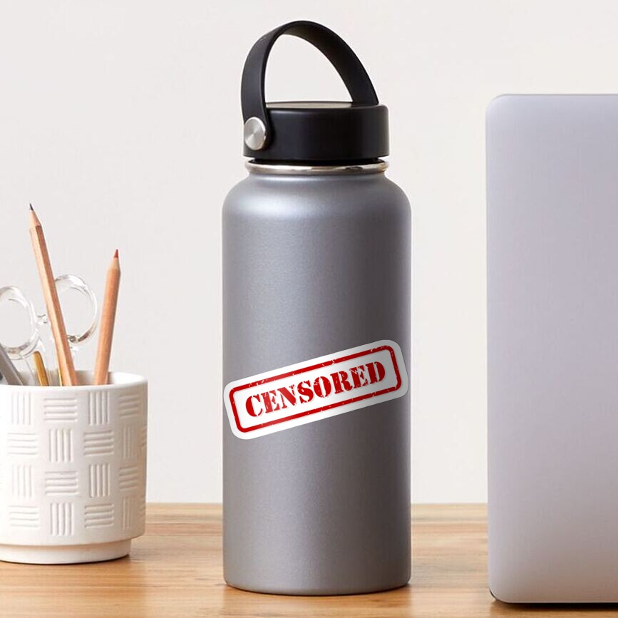 Censored stamp Sticker