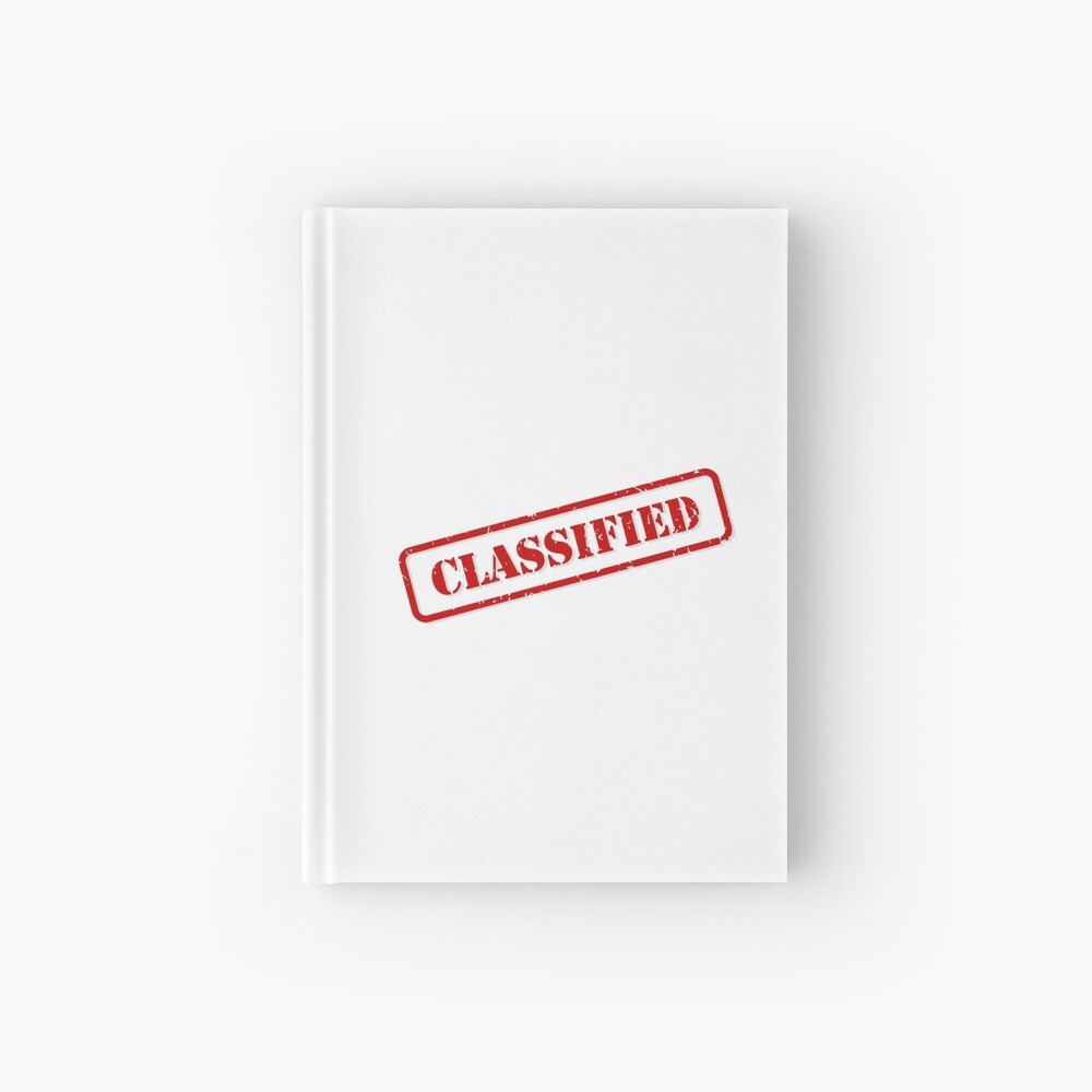 Classified stamp Hardcover Journal