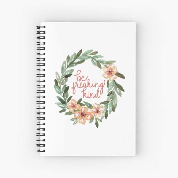Be Freaking Kind - Peach Wording Spiral Notebook