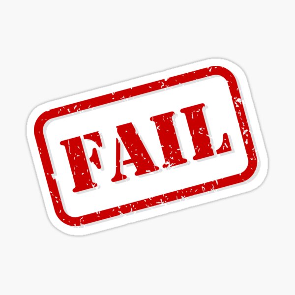 Fail stamp Sticker