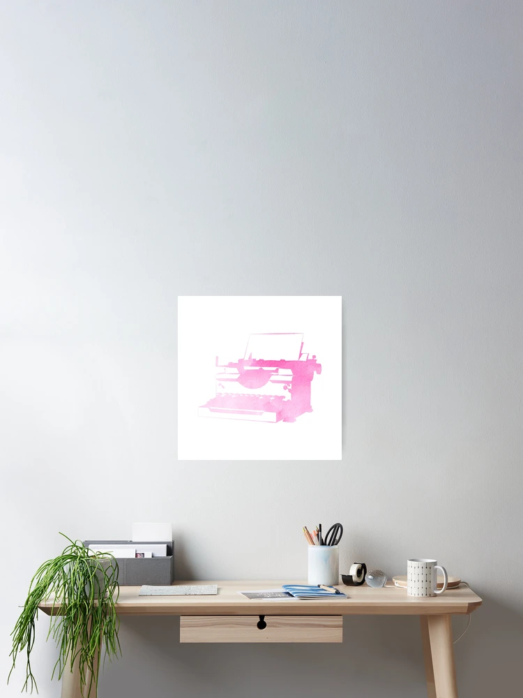 Thumbnail 2 of 3, Poster, Pink Typewriter - Writer Sticker designed and sold by StickersStore.