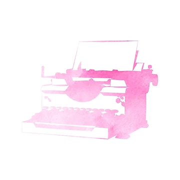 Artwork thumbnail, Pink Typewriter - Writer Sticker by StickersStore