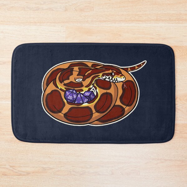 Item preview, Normal Morph Corn Snake with D20, D4, and D6 designed and sold by Katy Creates.