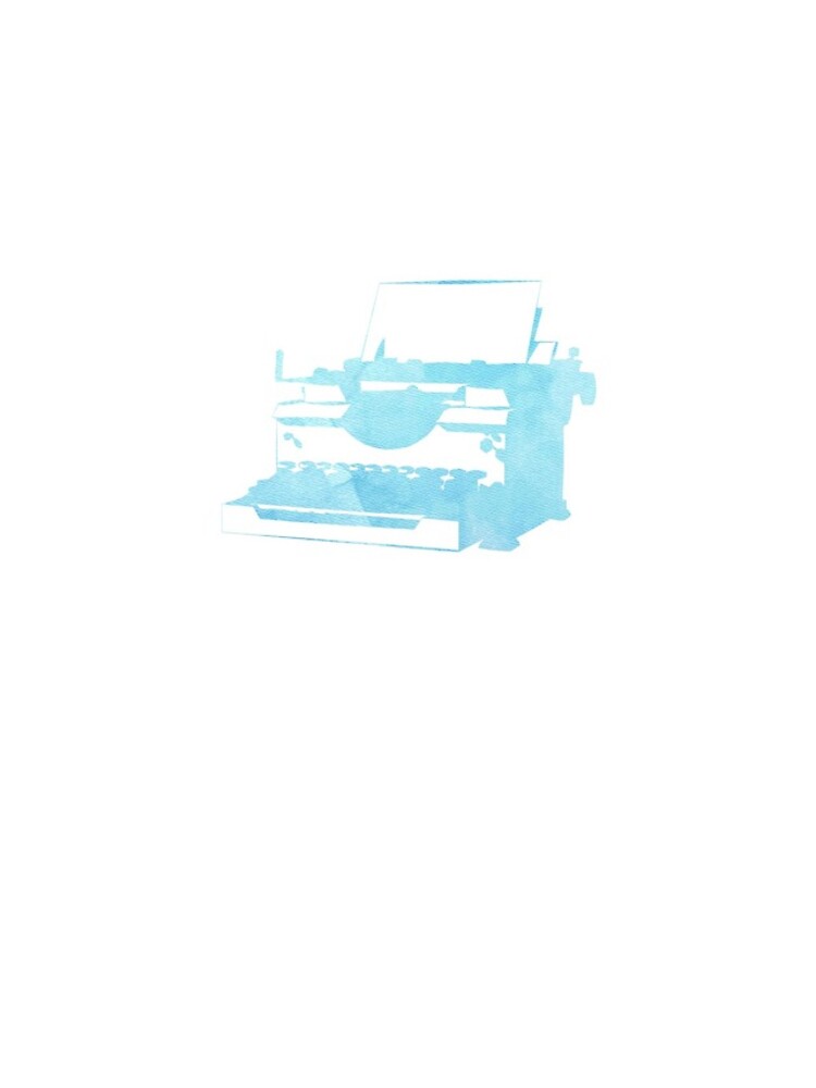 Thumbnail 4 of 4, iPhone Case, Blue Typewriter - Writer Sticker designed and sold by StickersStore.