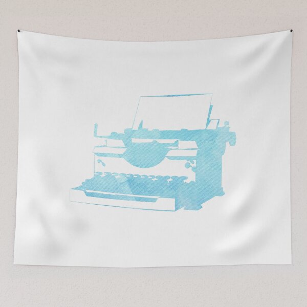 Item preview, Blue Typewriter - Writer Sticker designed and sold by StickersStore.