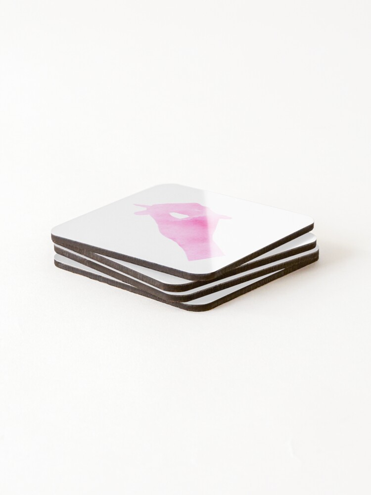 Thumbnail 4 of 5, Coasters (Set of 4), Pink Writer - Writer Sticker designed and sold by StickersStore.