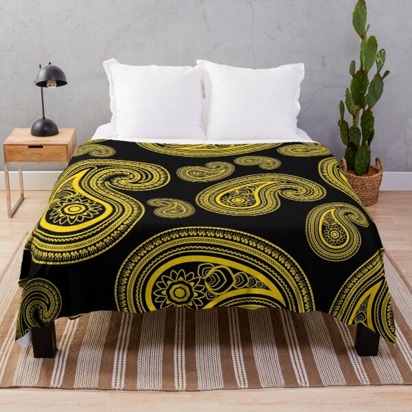 Item preview, Gold and black paisleys designed and sold by adiosmillet.