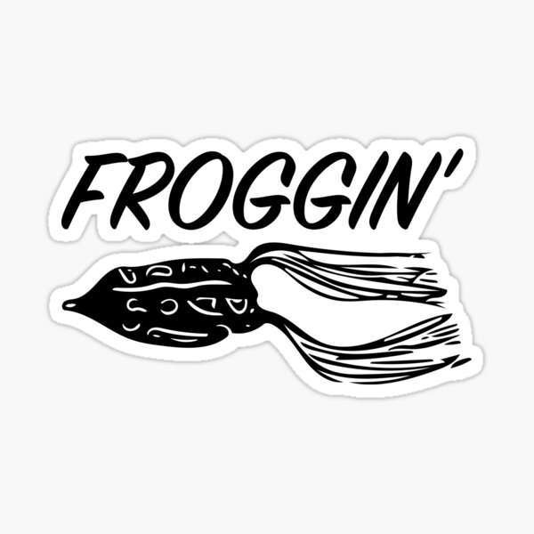 Frog Fishing Bait Sticker for Sale by scarrymommyart