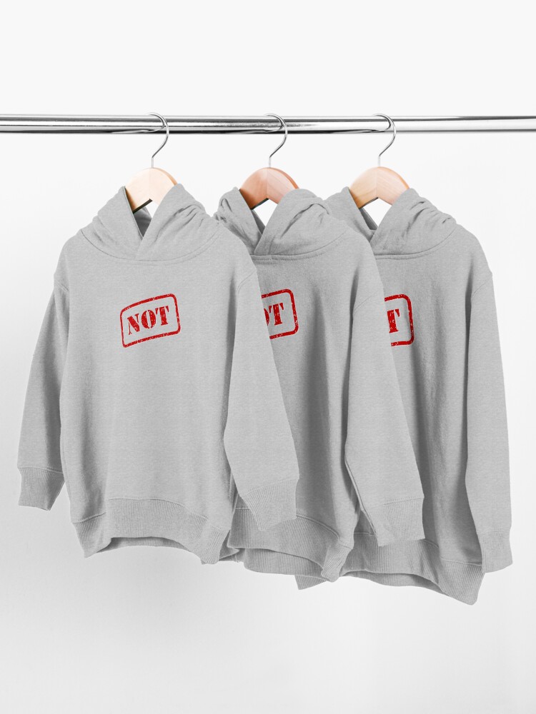 Alternate view of Not stamp Toddler Pullover Hoodie