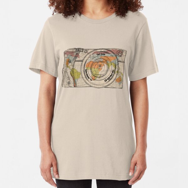 Travel The World With A Camera Slim Fit T-Shirt