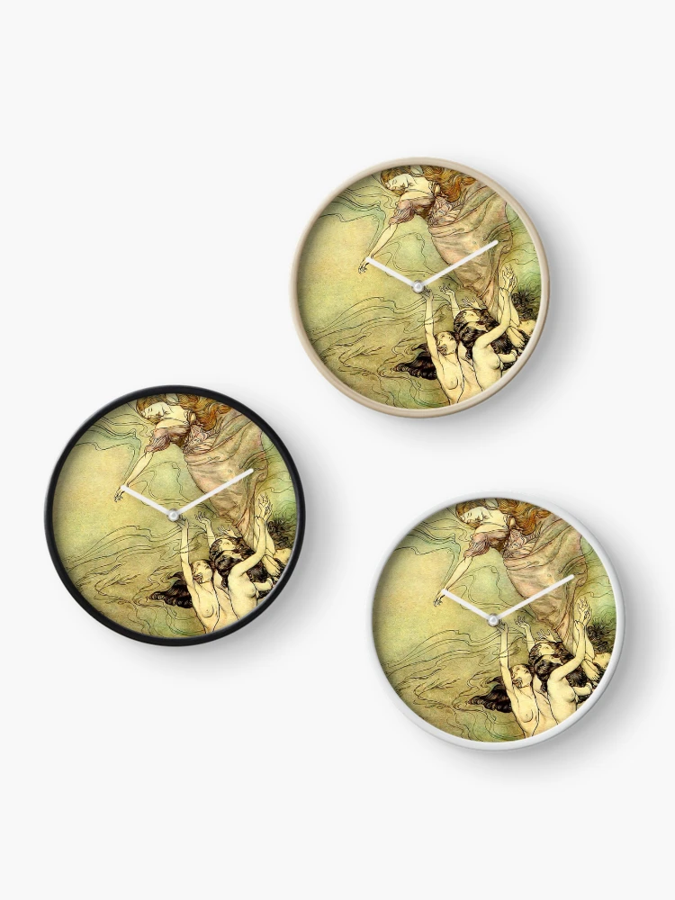 Thumbnail 3 of 4, Clock, One Rising Nymph designed and sold by Slinky-Reebs.