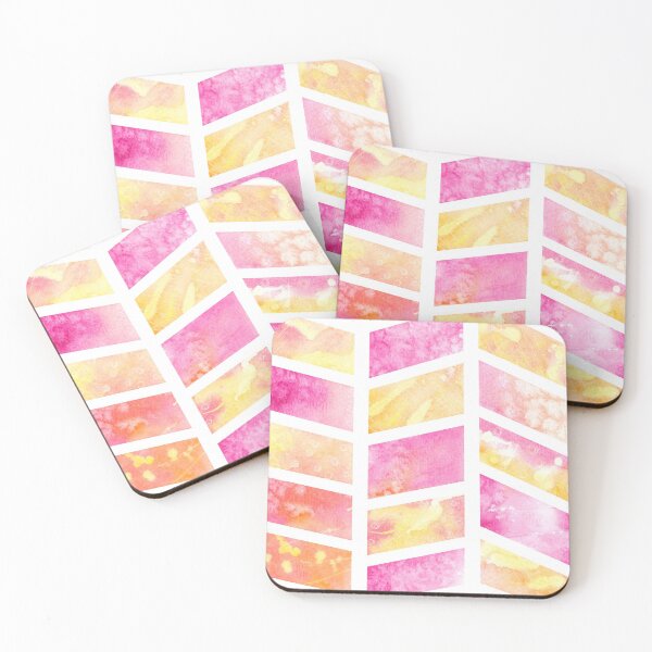 Item preview, Pink and yellow watercolor textures designed and sold by RosanneCreates.