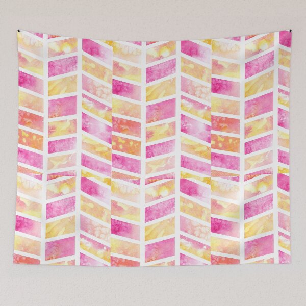 Item preview, Pink and yellow watercolor textures designed and sold by RosanneCreates.