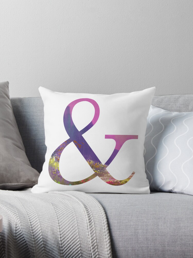 Thumbnail 1 of 3, Throw Pillow, Ampersand Sign. Beautiful Ampersand Symbol. Inspirational Decor. designed and sold by BDMcT.