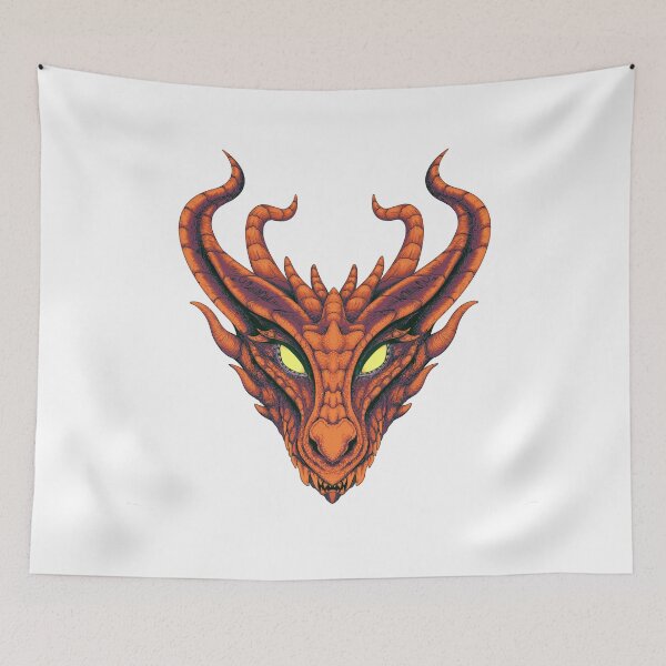 Item preview, Fire Red Monster Dragon Head designed and sold by RNGmerch.