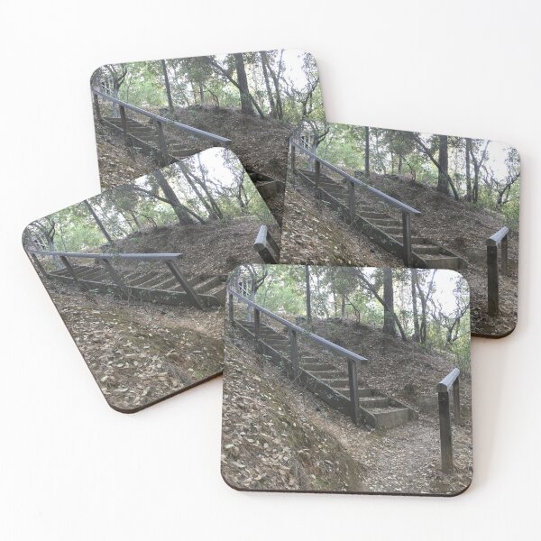 Item preview, Wooden steps, start of nature trail designed and sold by Rita Kindle.