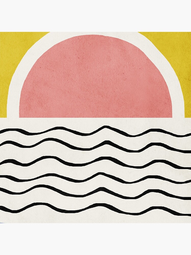 Thumbnail 5 of 5, Coasters (Set of 4), Sunset, Abstract, Mid century modern kids wall art, Nursery room designed and sold by juliaemelian.