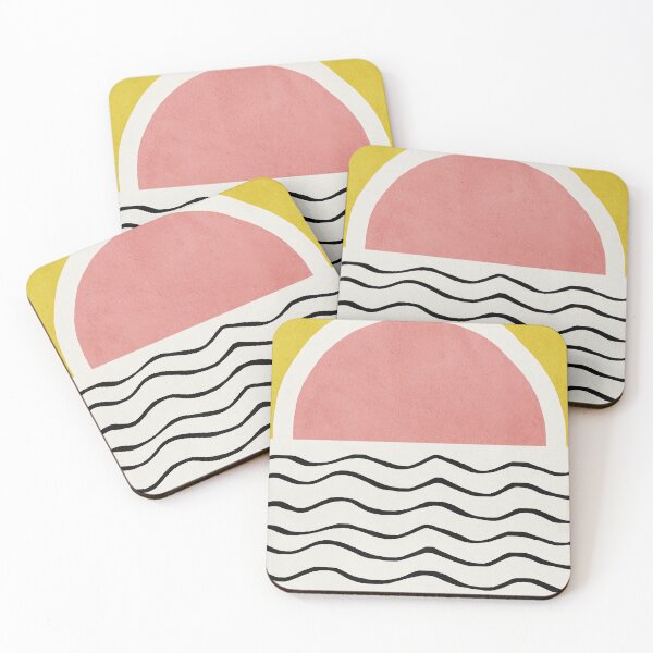 Item preview, Sonnenuntergang, Zusammenfassung, moderne Kinderwandkunst der Mitte des Jahrhunderts, Kinderzimmer designed and sold by juliaemelian.