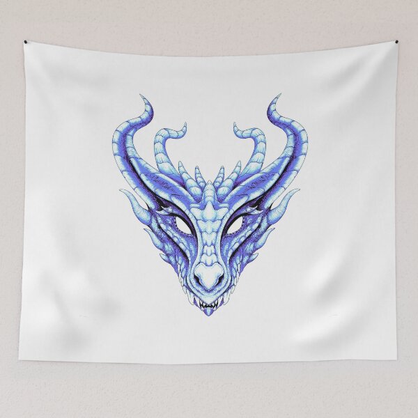 Item preview, Ice Blue Monster Dragon Head designed and sold by RNGmerch.