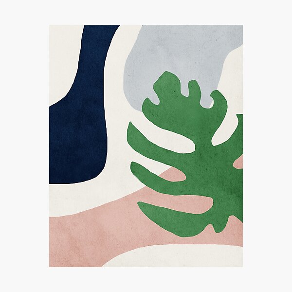 Abstract, Plant, Mid century modern wall art Photographic Print