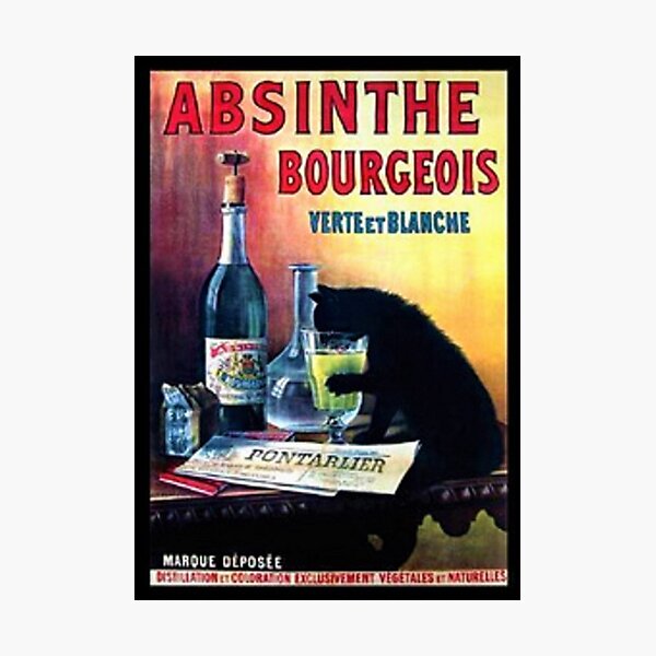 Vintage Marque Deposee Absinthe Bourgeois Lithograph Wall Art Photographic Print