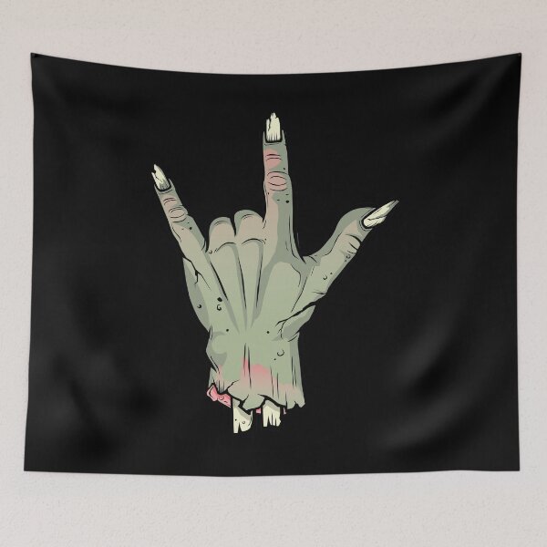 Item preview, Zombie Devil Horns Undead Severed Hand Halloween design designed and sold by tronictees.