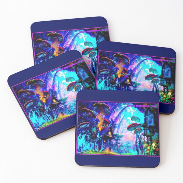 Item preview, MAGIC MUSHROOM : Abstract Psychedelic Village Print designed and sold by posterbobs.