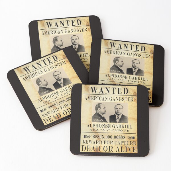 Item preview, AL CAPONE : Vintage Gangster Wanted Poster designed and sold by posterbobs.
