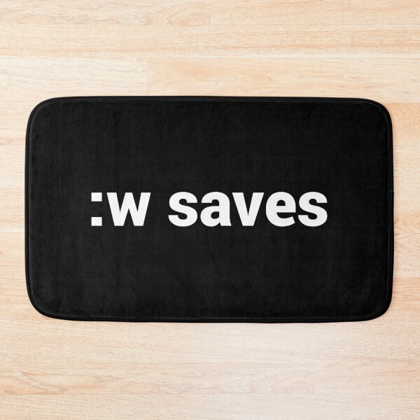 Item preview, :w saves in vi & Vim - Open Source Geek - White Text designed and sold by geeksta.
