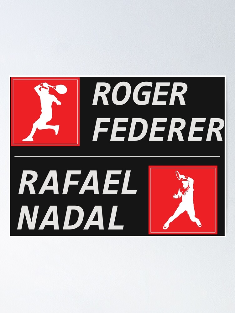 Roger Federer Rafael Nadal Wimbledon POSTER Action