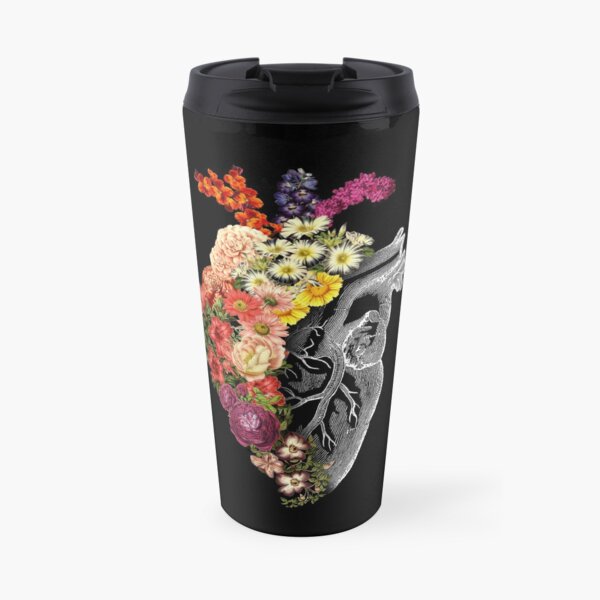 Flower Heart Spring Travel Mug