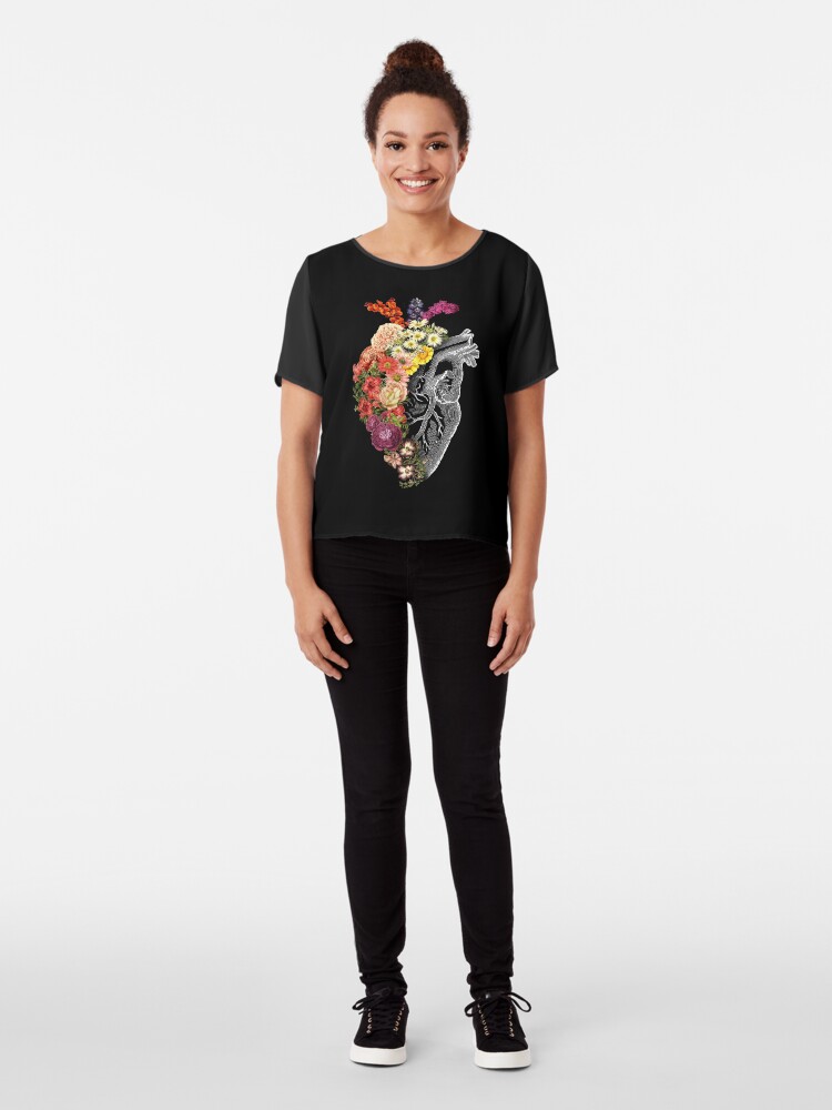 Alternate view of Flower Heart Spring Chiffon Top