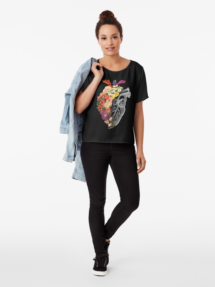 Alternate view of Flower Heart Spring Chiffon Top